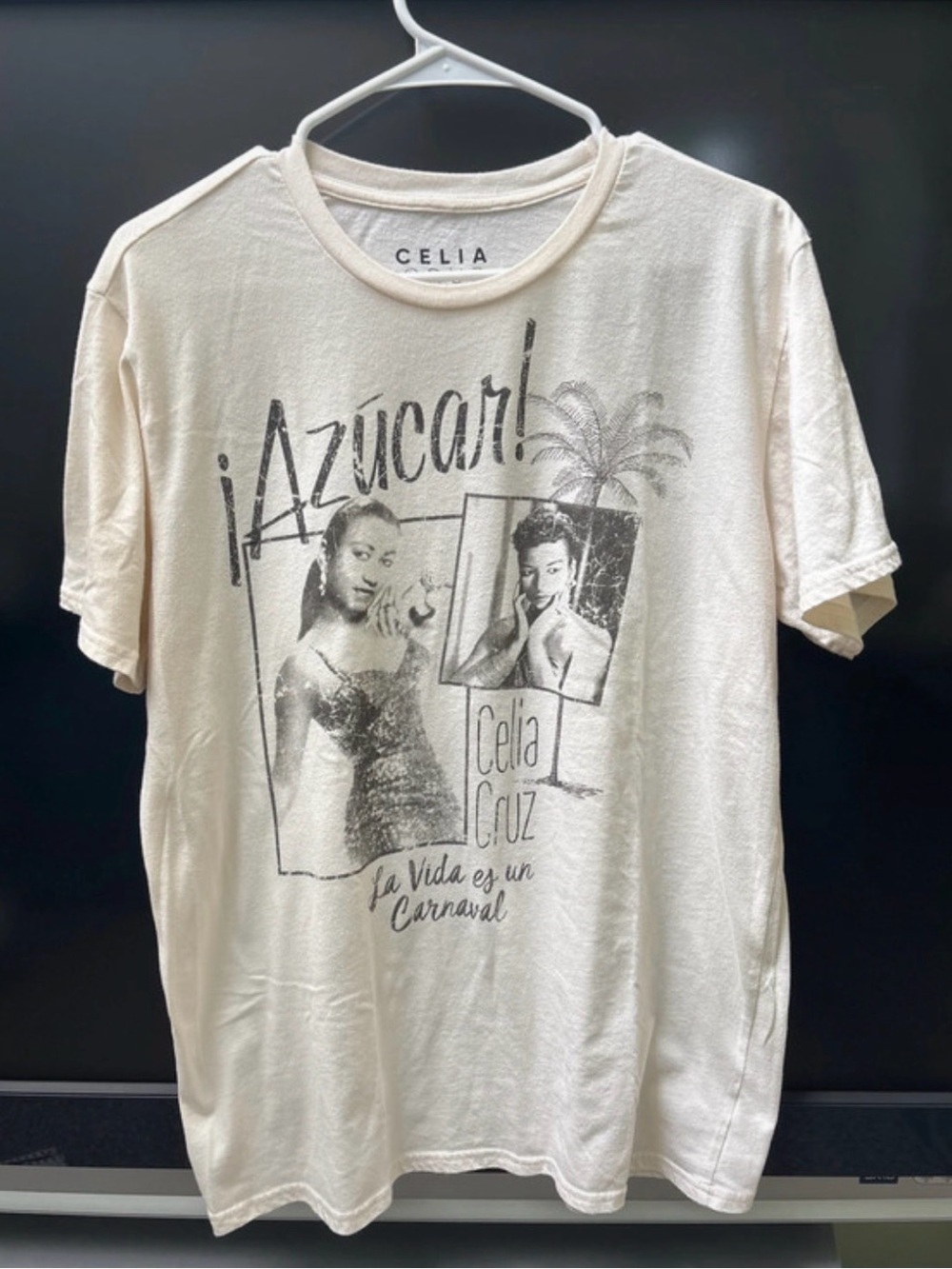 Celia Cruz '¡Azúcar!' Boyfriend Tee Sz Large NWOT